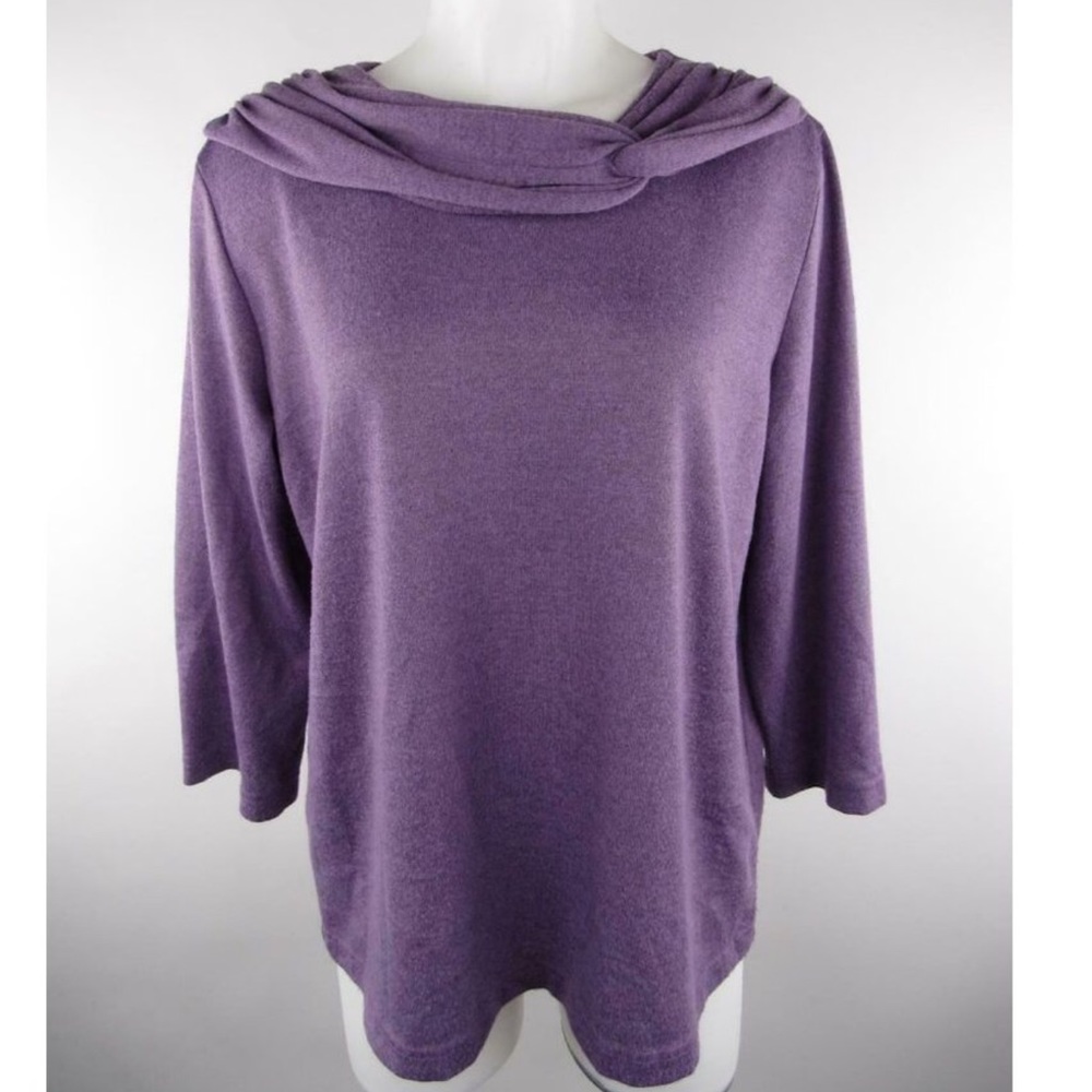 Blair heather twisted ruched sweater pullover M
